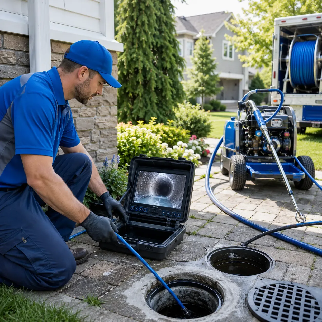 Outdoor drain cleaning professionals serving Tate, GA