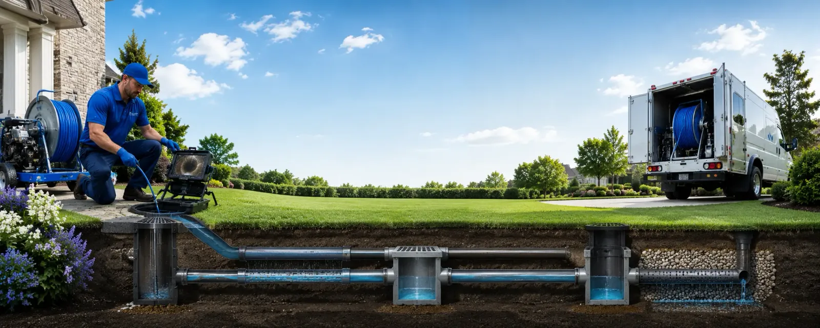 Outdoor drain cleaning information for Tate, GA